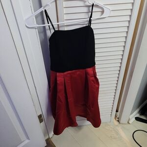 Black and Red Spaghetti Strap Dress